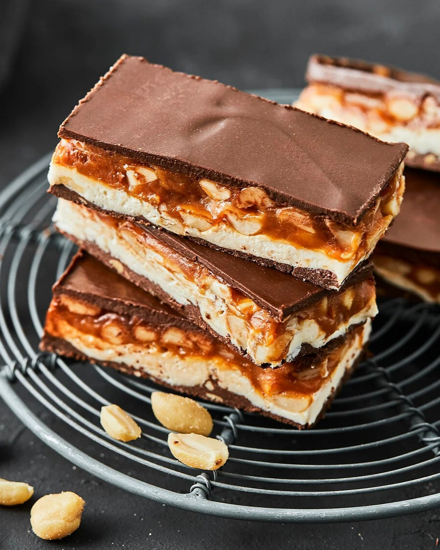 Homemade Snickers Candy Bars