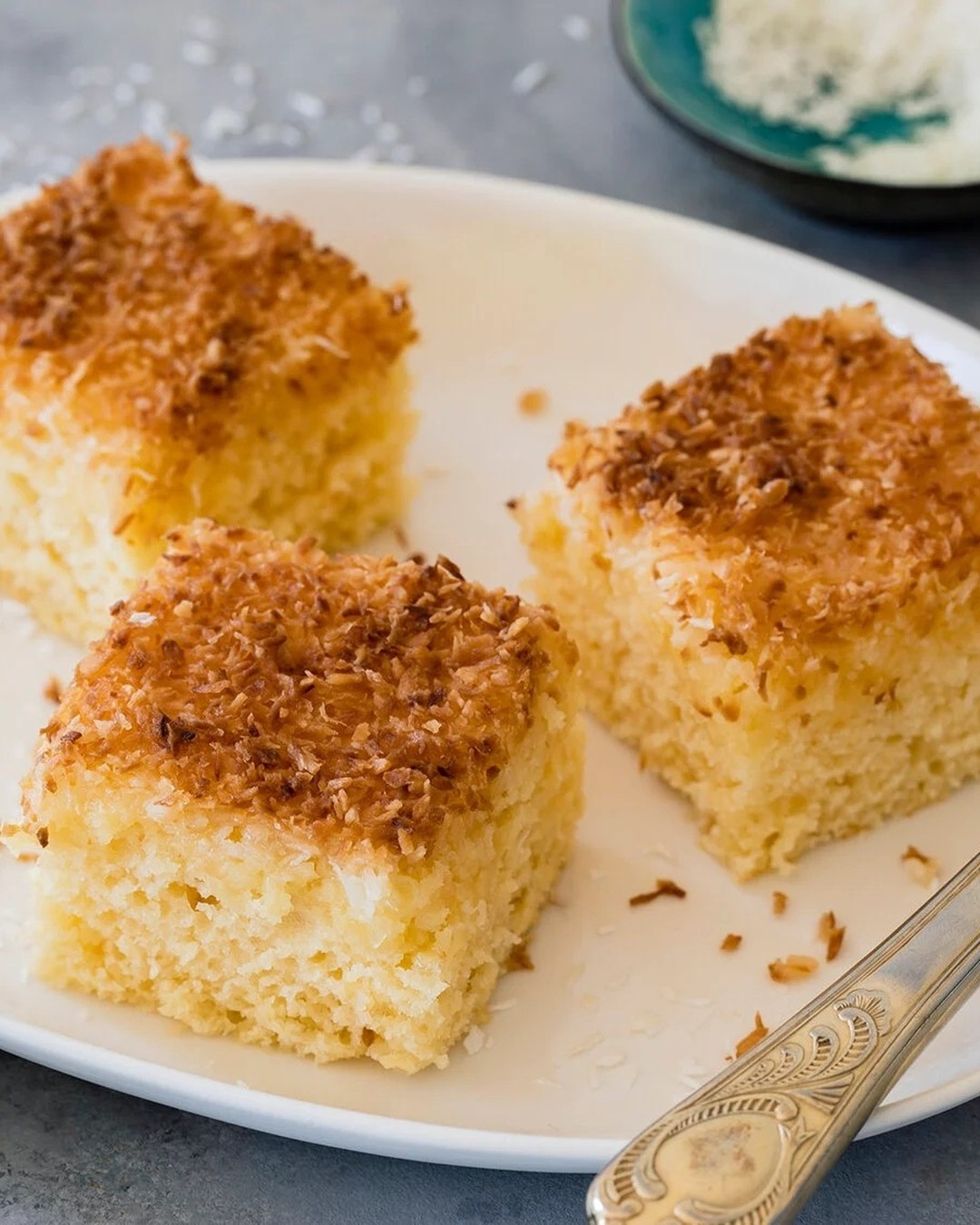 Extremely Moist Coconut Cake with Butter Sauce