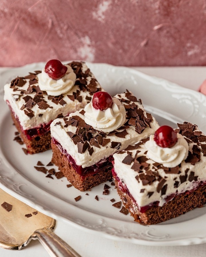 Black Forest Sheet Pan Cherry Cake