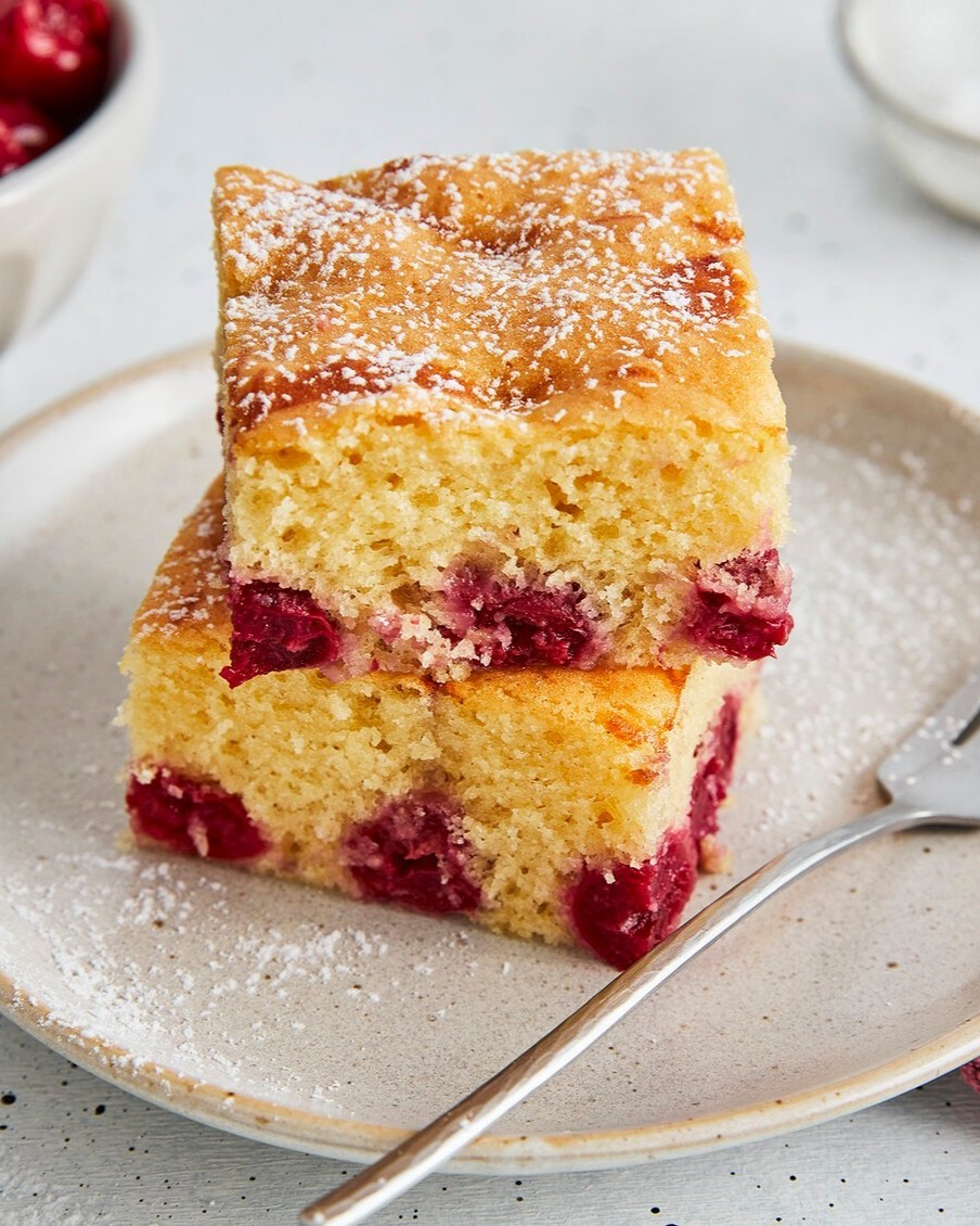 Grandma's Fluffy Mineral Water Cherry Cake