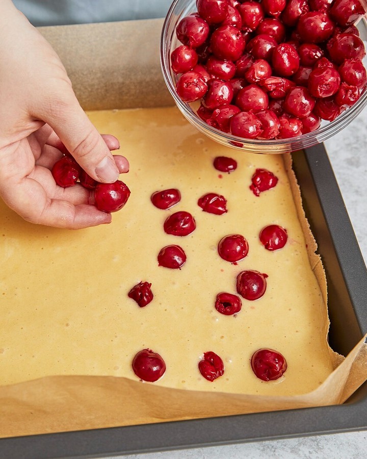 Grandma's Fluffy Mineral Water Cherry Cake