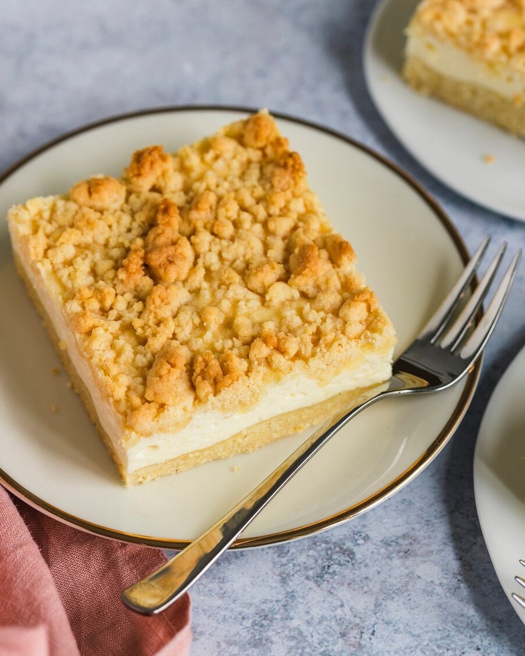 German Sheet Pan Cheesecake with Crumble Topping