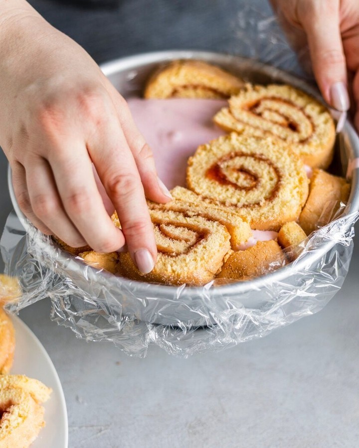 Strawberry Charlotte Dessert Roll