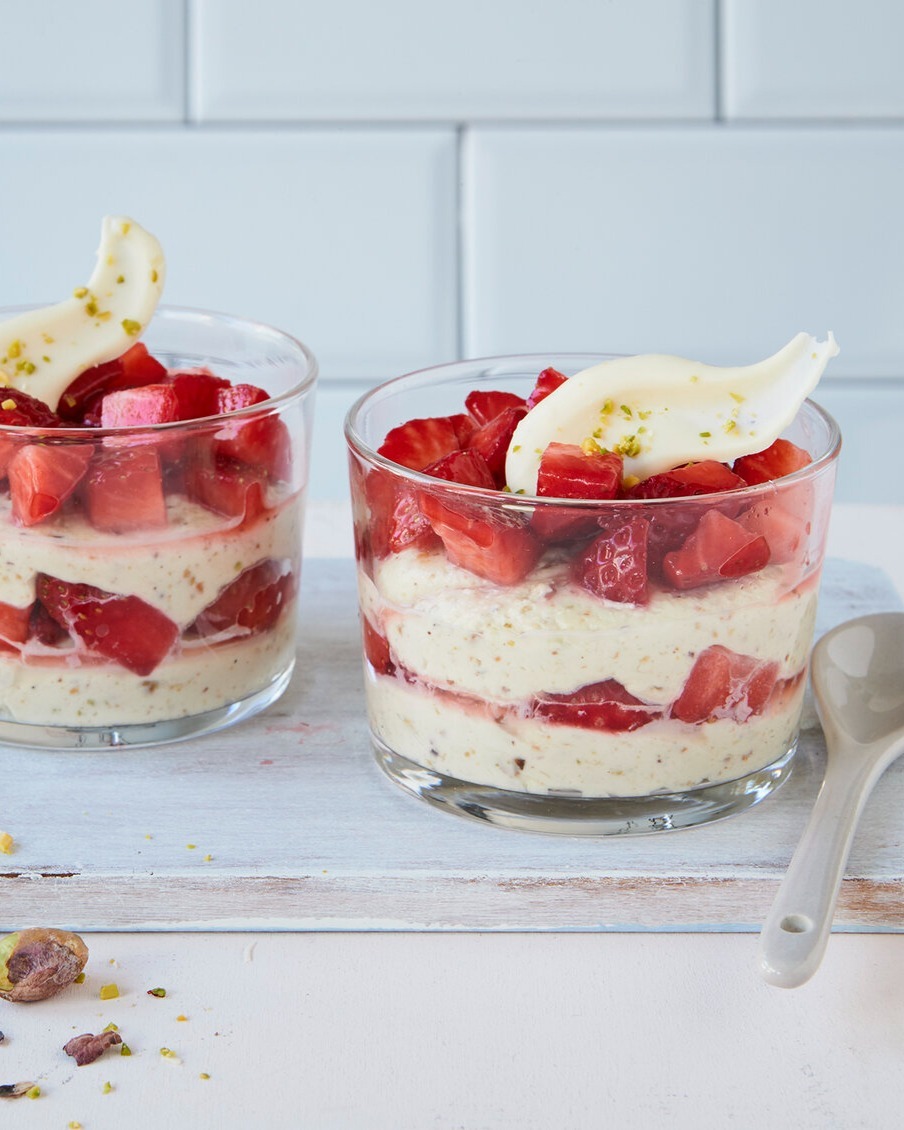 Dreamy Pistachio Strawberry Layered Dessert