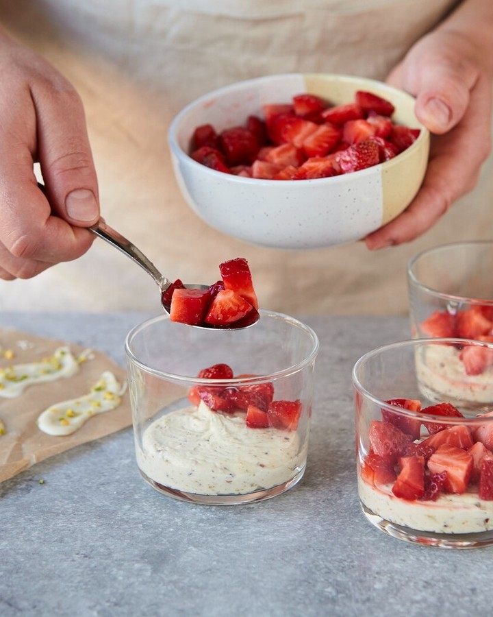 Dreamy Pistachio Strawberry Layered Dessert