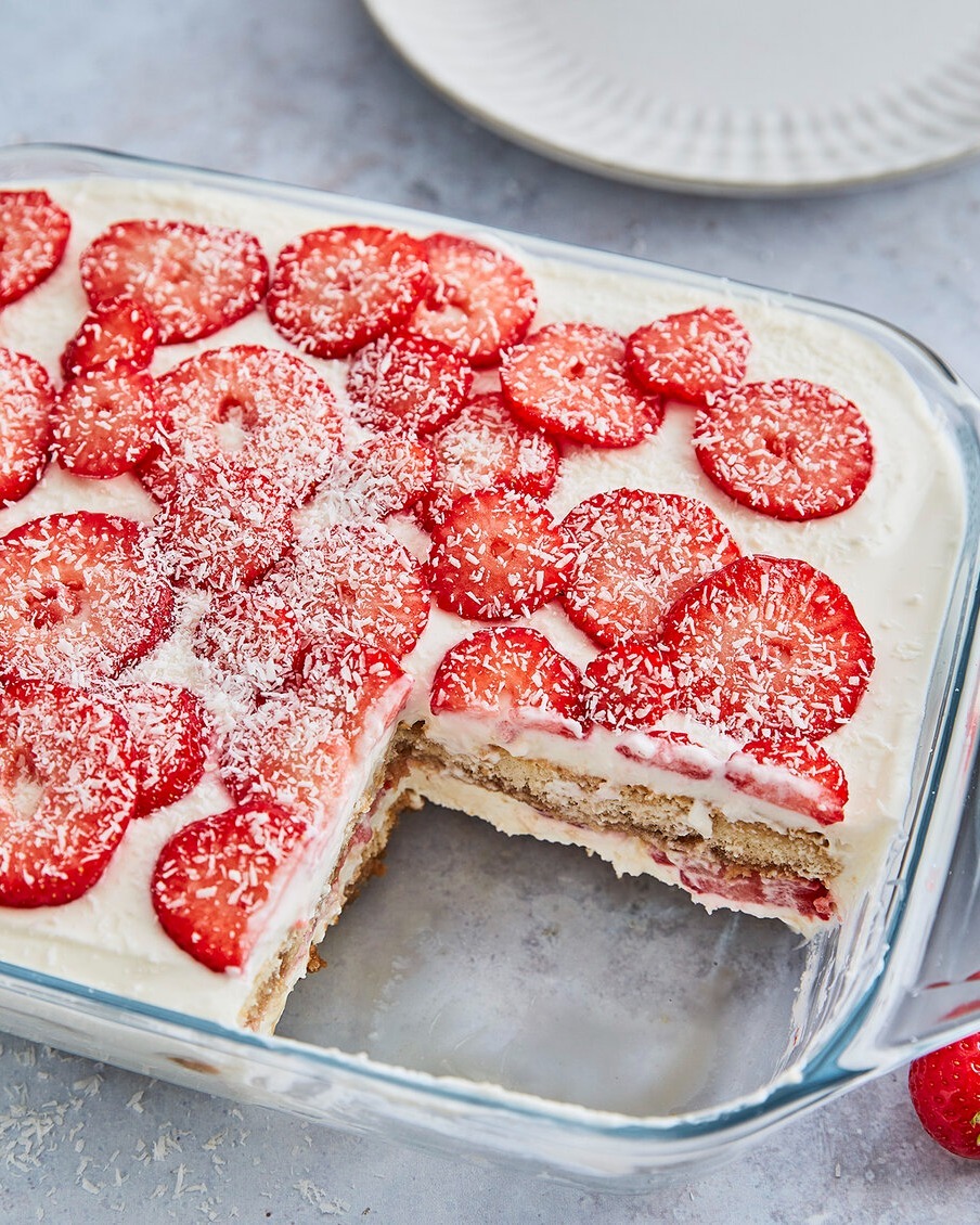 Refreshing Summer Strawberry Coconut Tiramisu