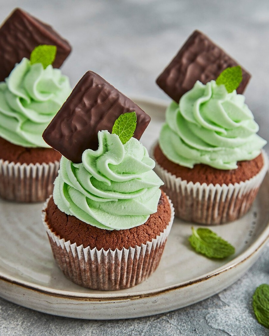 After Eight Mint Chocolate Cupcakes