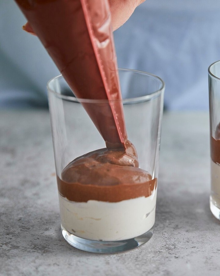 Easy Rocher Chocolate Dessert with Cream Layers