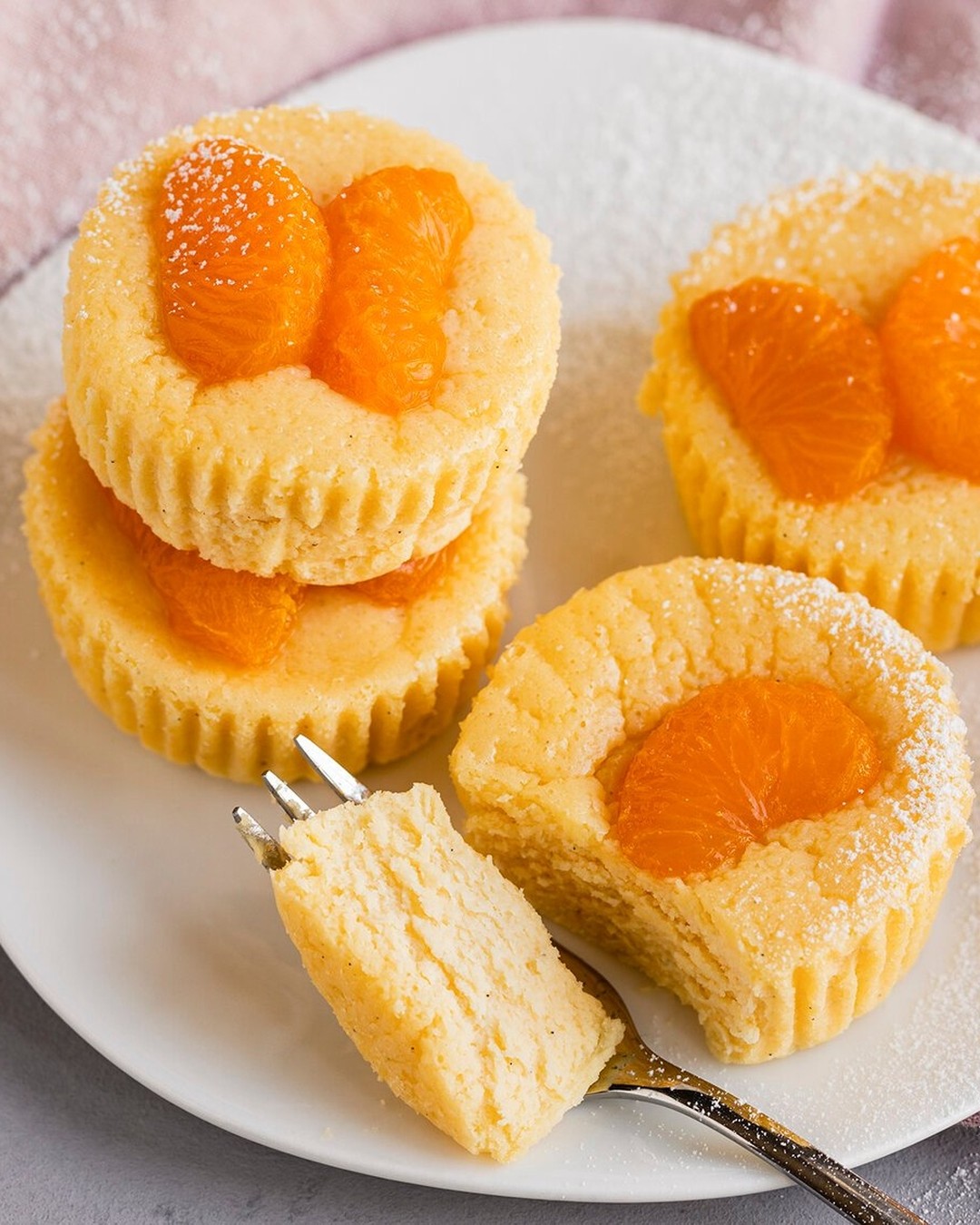 Cheesecake Muffins with Mandarins