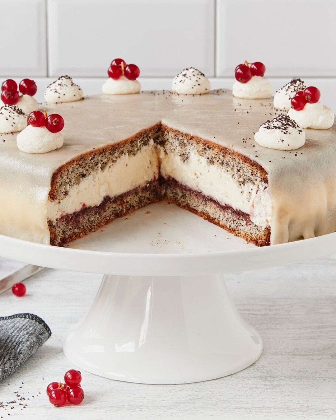 Austrian Poppy Seed Marzipan Layer Cake