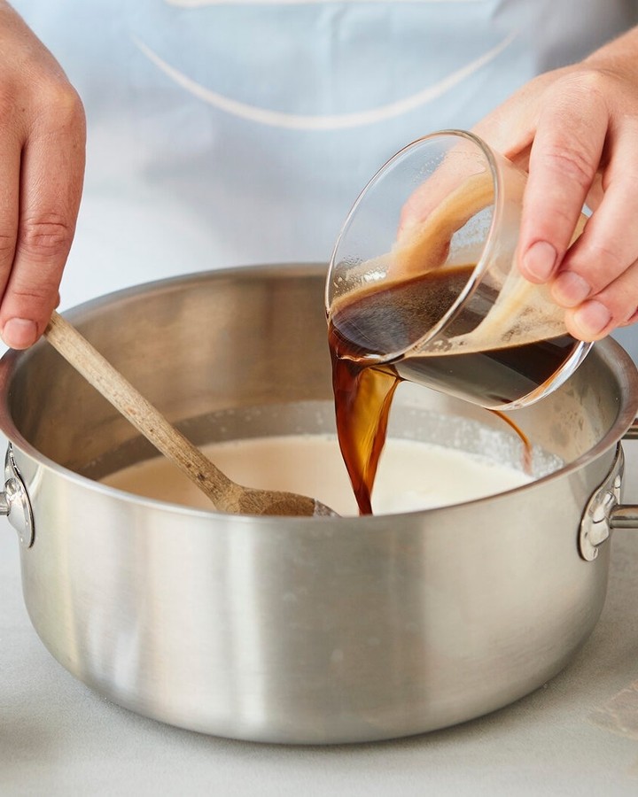 Espresso Panna Cotta with Chocolate Mirror Topping