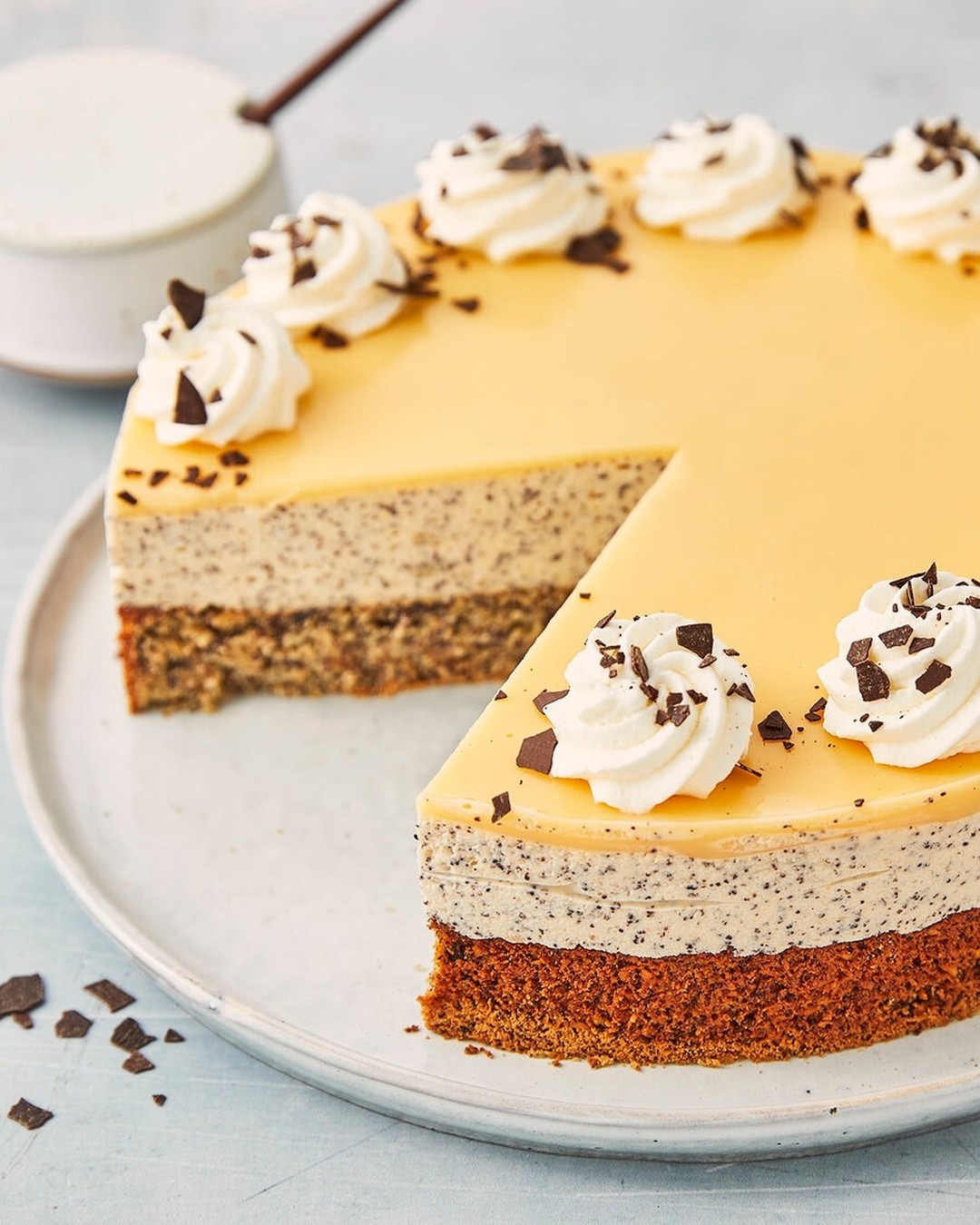 Traditional Austrian Poppy Seed Cream Cake