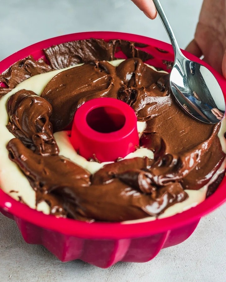 Chocolate Bundt Cake with Cheesecake Filling