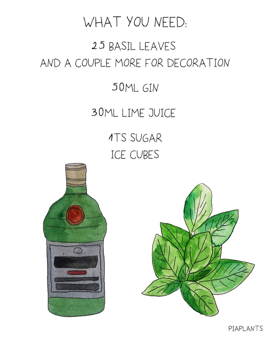 Refreshing Basil Smash Gin Cocktail