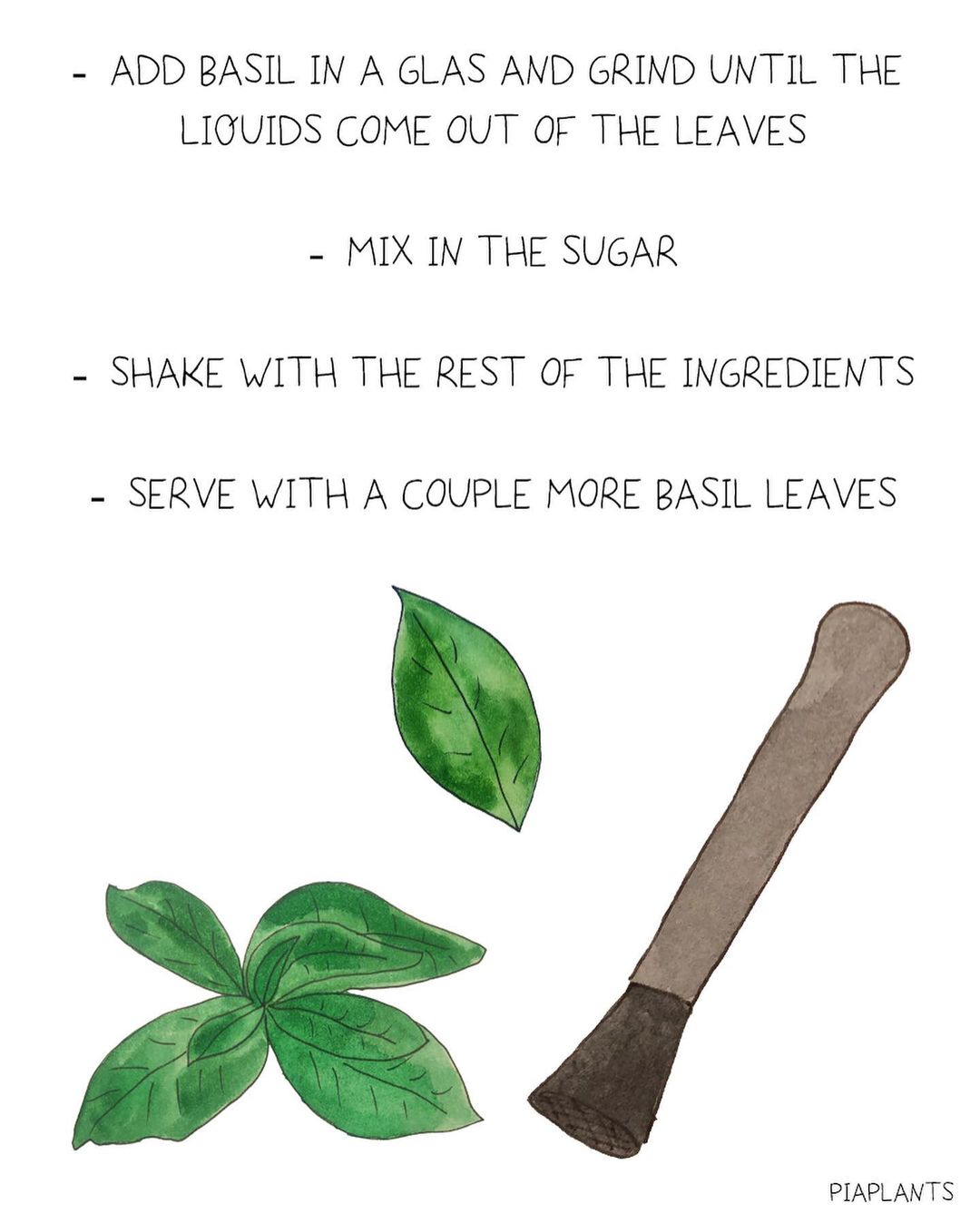 Refreshing Basil Smash Gin Cocktail