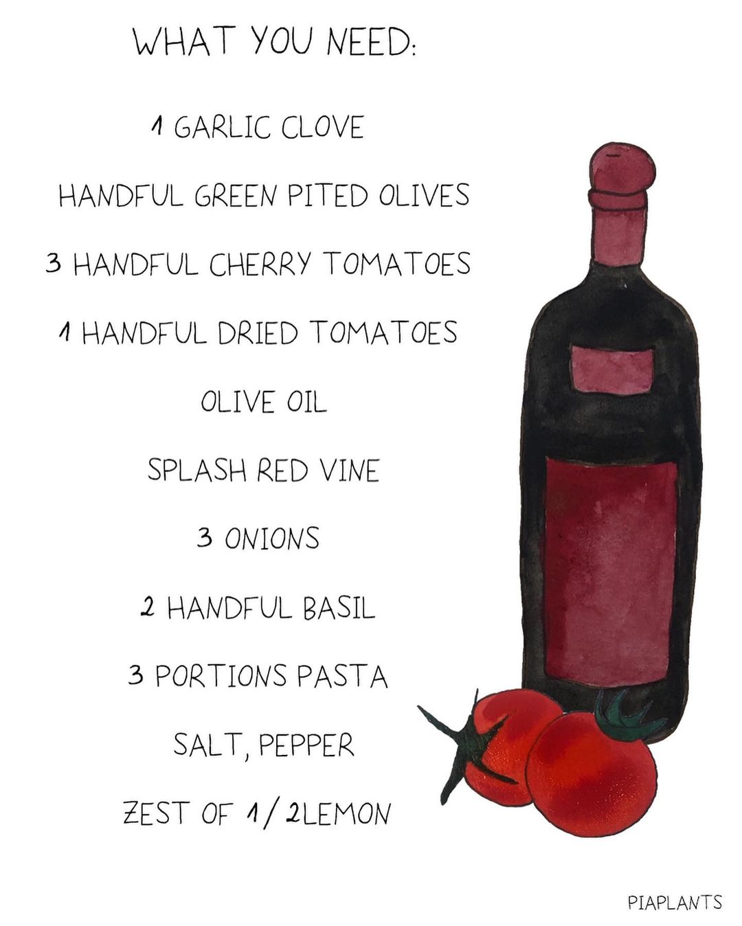 Simple Olive and Tomato Pasta Dish