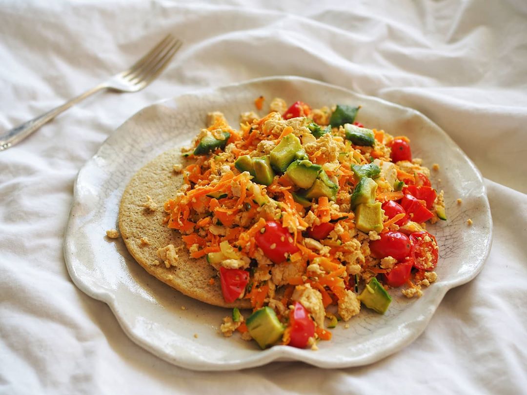 Basic Savoury Tofu and Vegetable Scramble