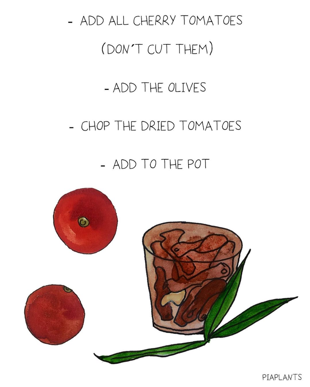 Simple Olive and Tomato Pasta Dish