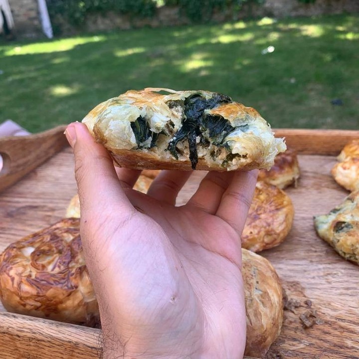 Pili Nut Cheese and Spinach Boreks