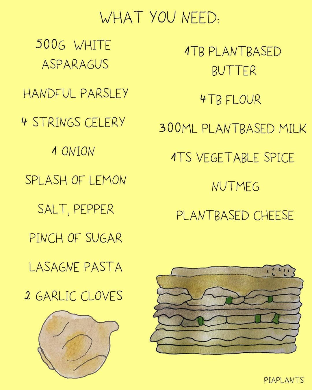 Weird Asparagus Lasagne with Celery and Herbs