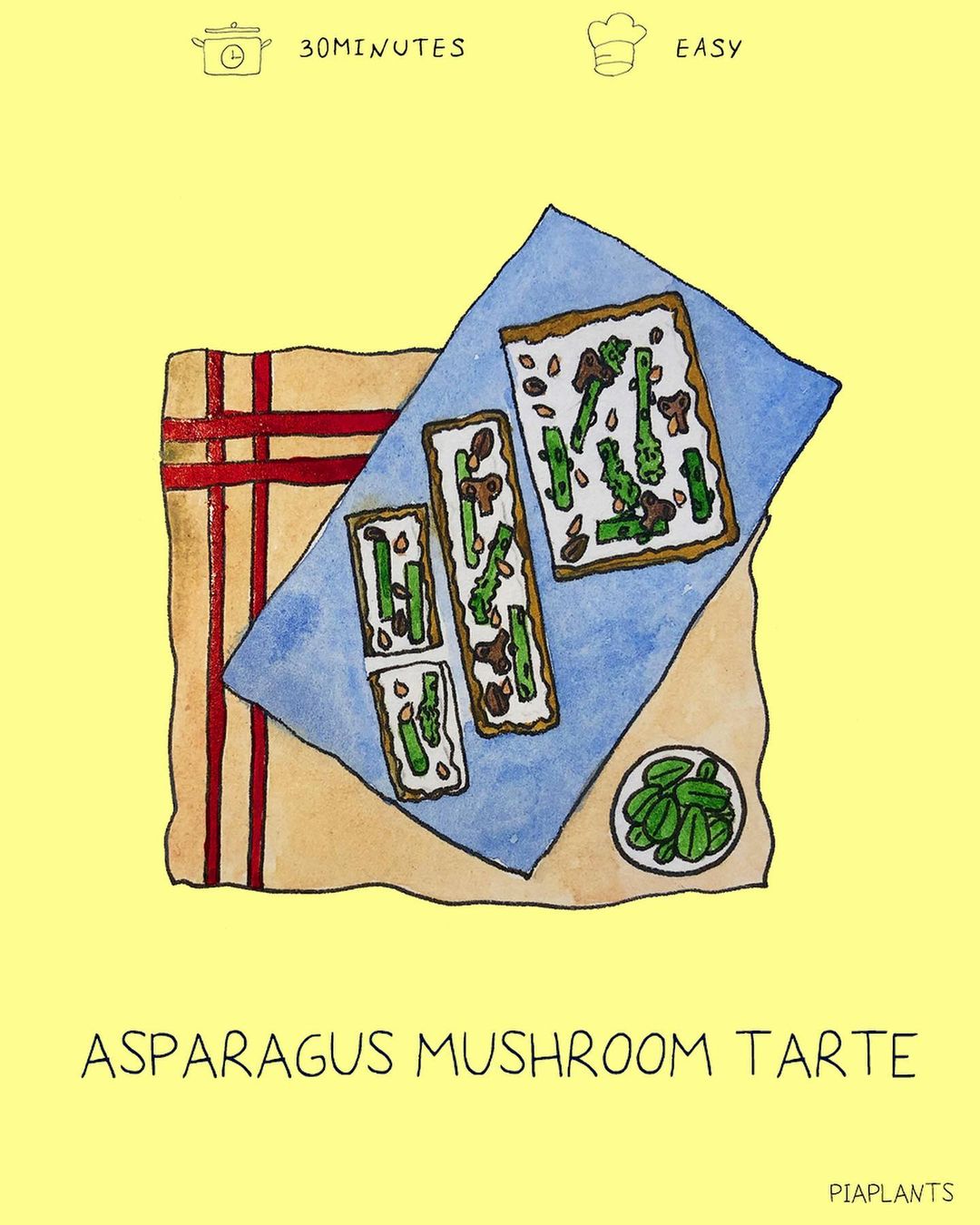 Asparagus Mushroom Tarte
