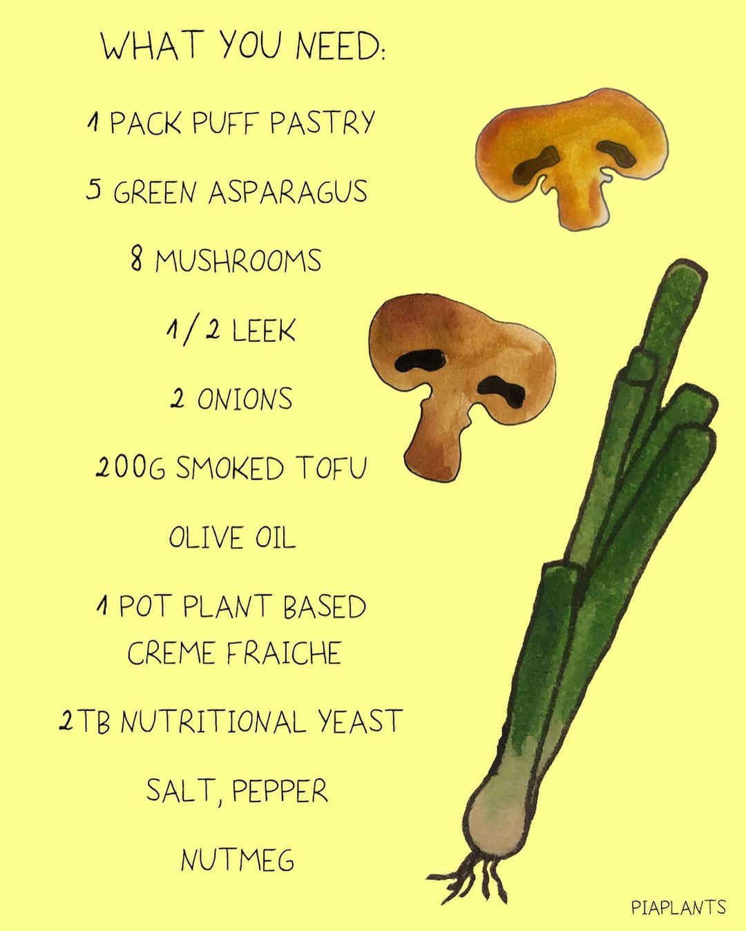 Asparagus Mushroom Tarte