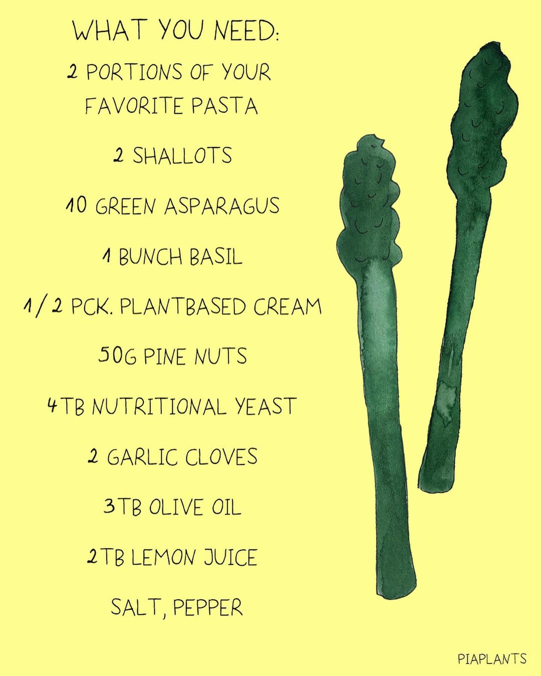 Asparagus and Basil Pasta with Creamy Sauce