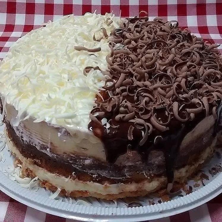 Brazilian Ninho Milk Cake with Brigadeiro Filling