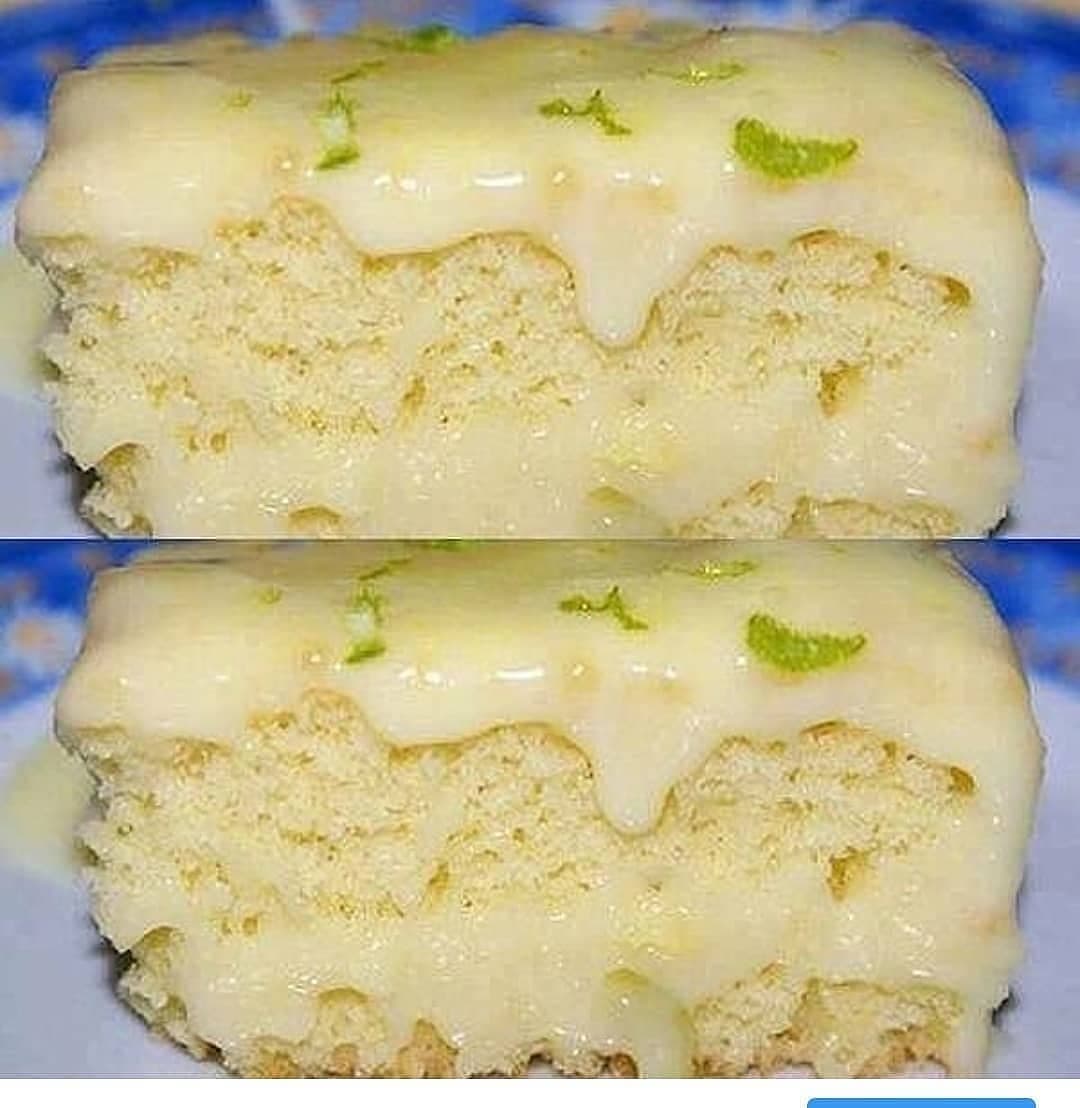 Moist Lemon Chiffon Cake with Lemon Cream