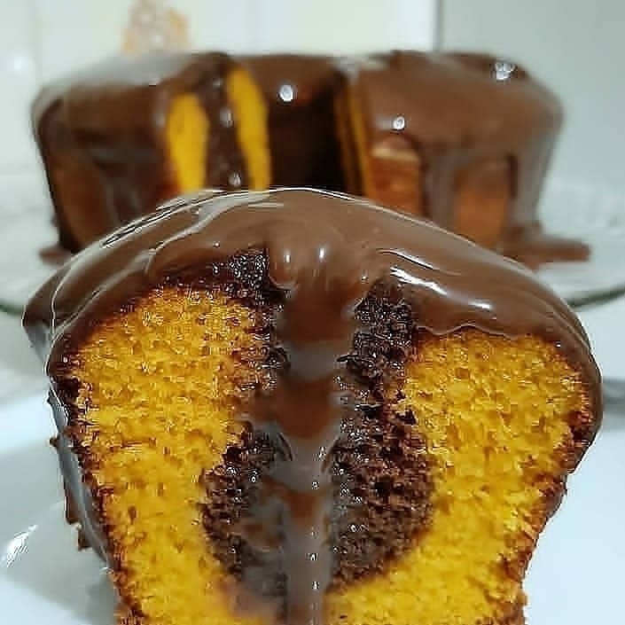 Carrot Cake Swirled with Chocolate