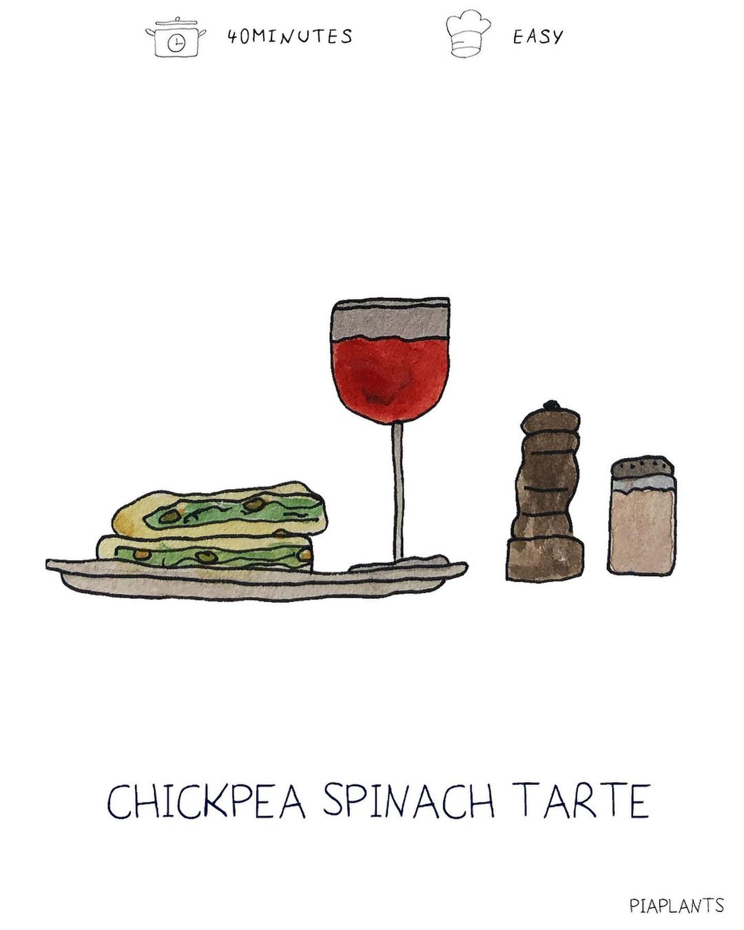 Chickpea Spinach Tarte