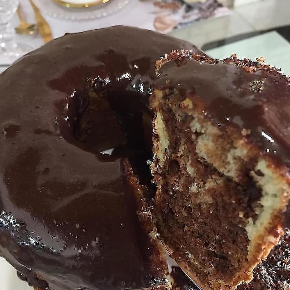 Quick and Easy Marble Cake Without Mixer