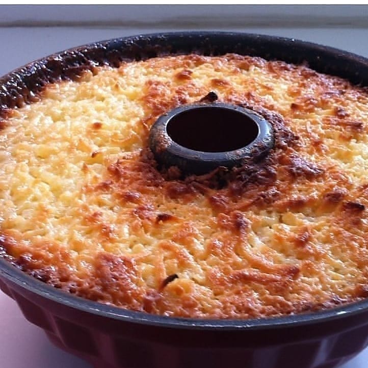 Easy Cassava Cake with Coconut Sauce
