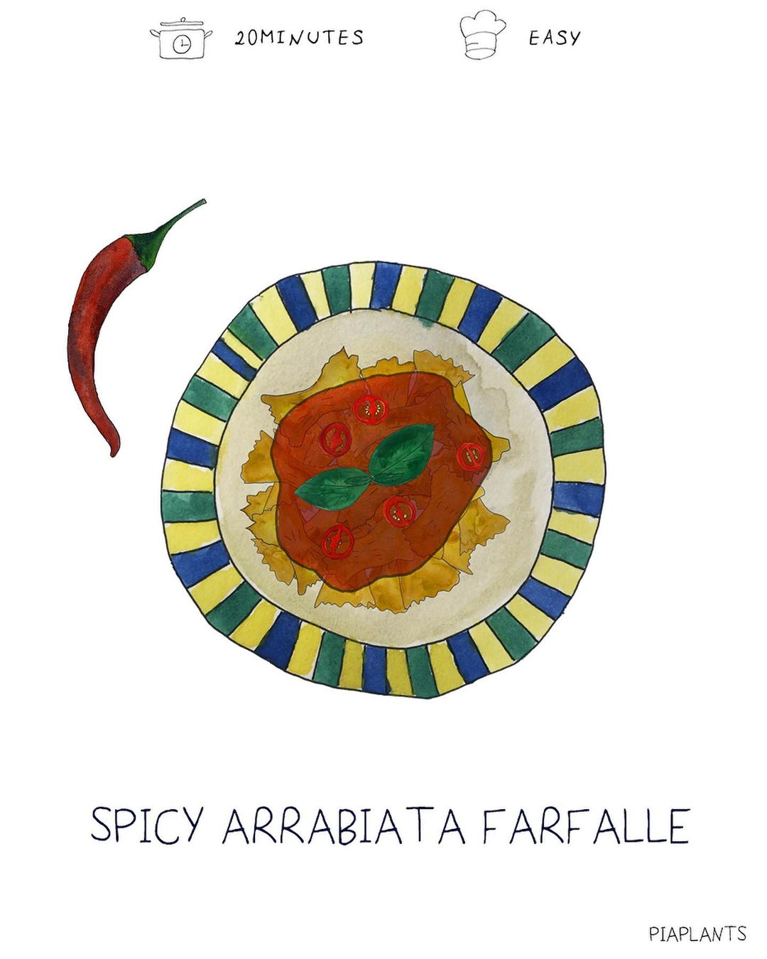 Spicy Italian Arrabbiata Pasta with Herbs