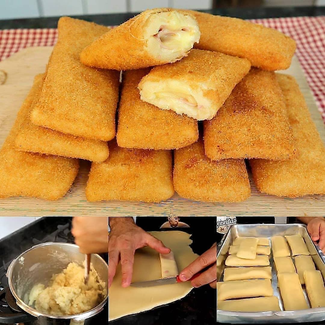 Crispy Ham and Cheese Cigar Rolls