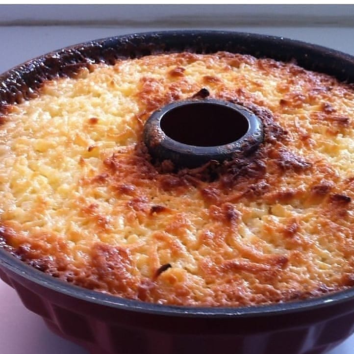 Brazilian Cassava Cake with Coconut Sauce