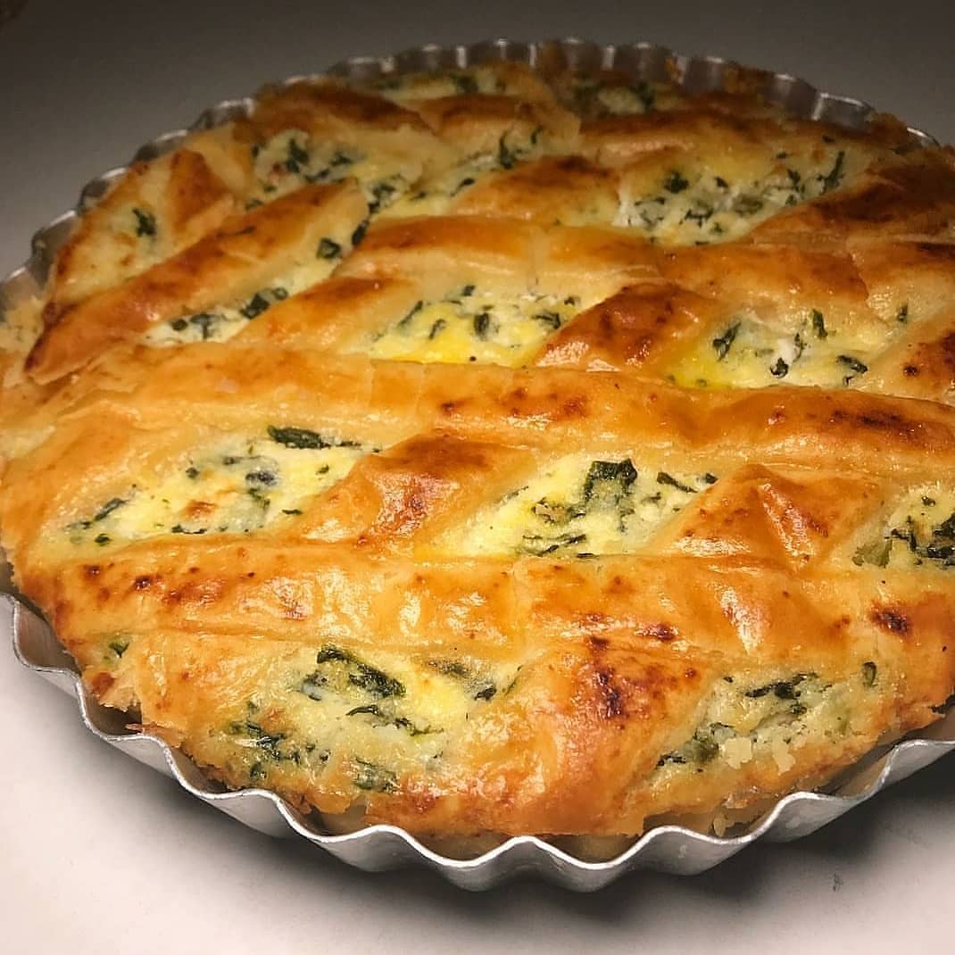 Spinach Ricotta Pie with Lattice Top