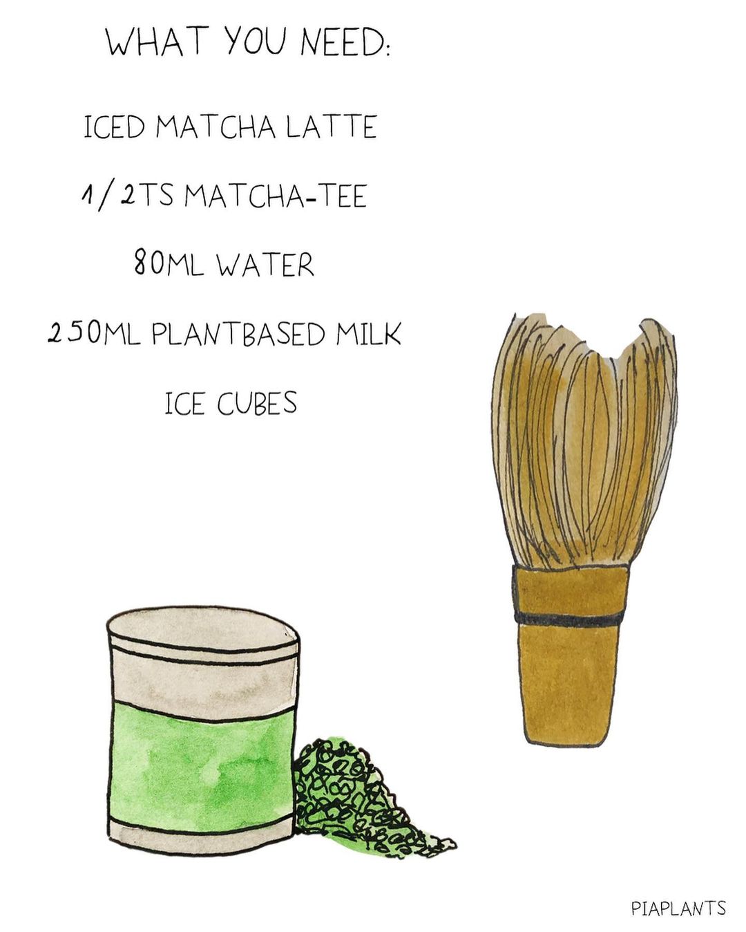 Iced matcha latte