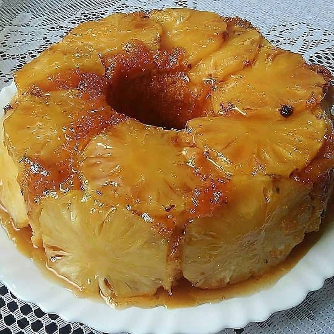 Caramel Pineapple Upside-Down Cake