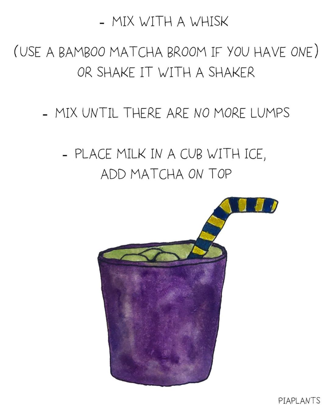 Iced matcha latte