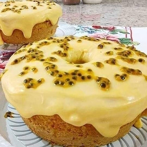 Simple Passion Fruit Cake with Condensed Milk Glaze
