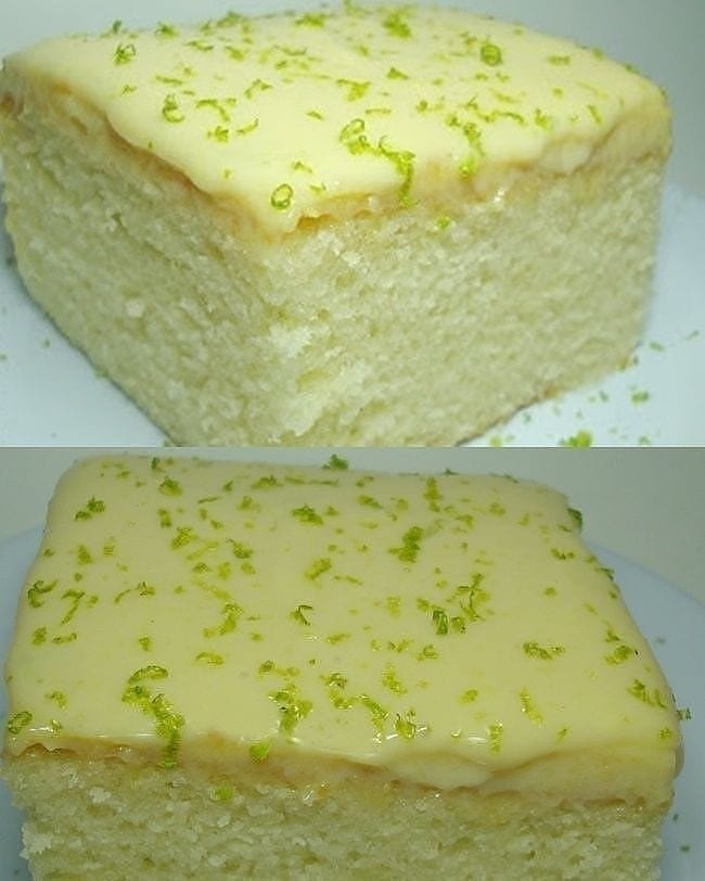 Brazilian Lemon Cake with Sweet Glaze