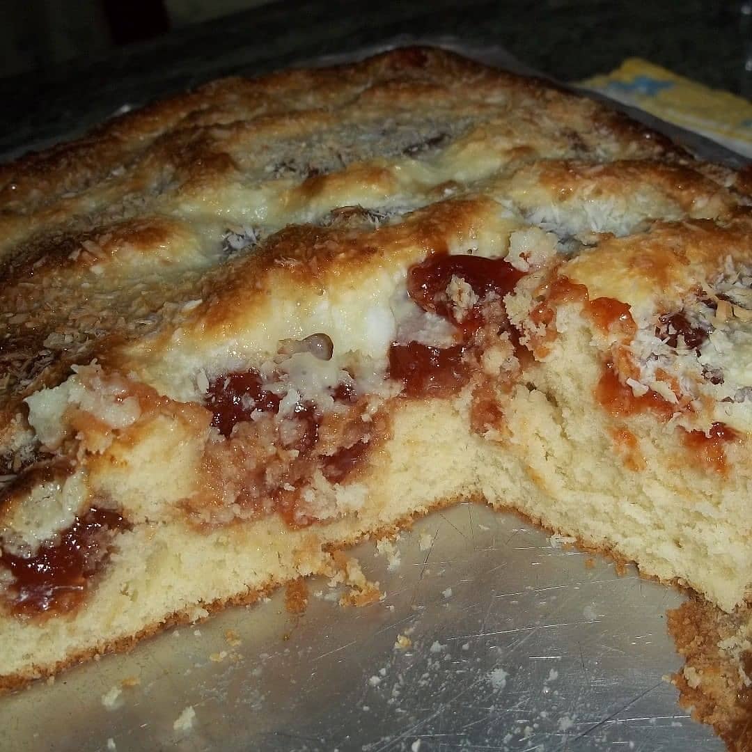 Brazilian Guava Coconut Volcano Cake