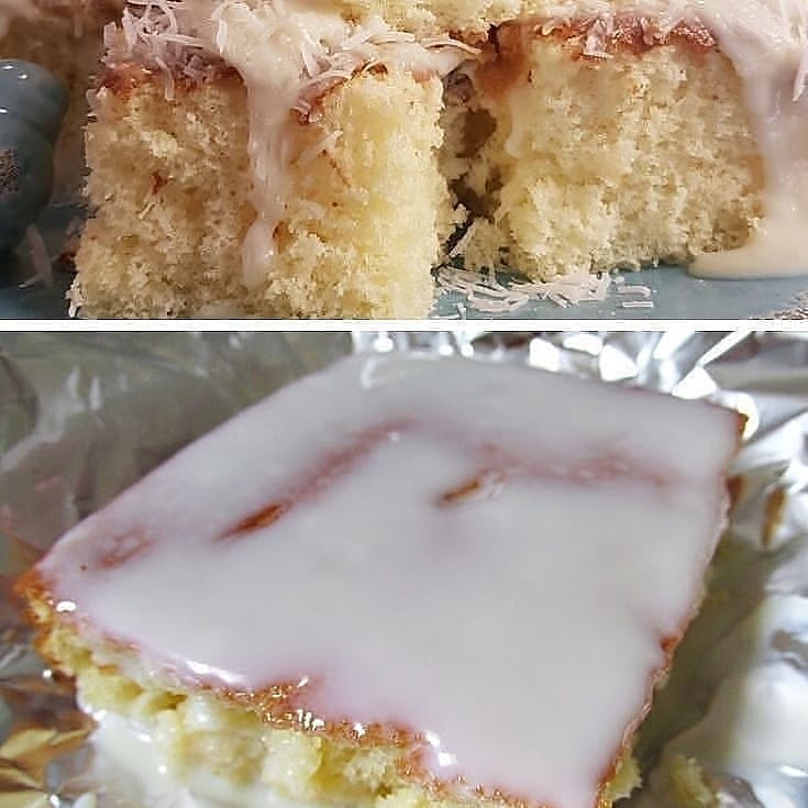 Chilled Coconut Volcano Cake