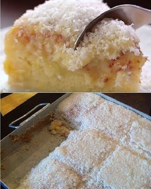Brazilian Coconut Cake with Cream Filling