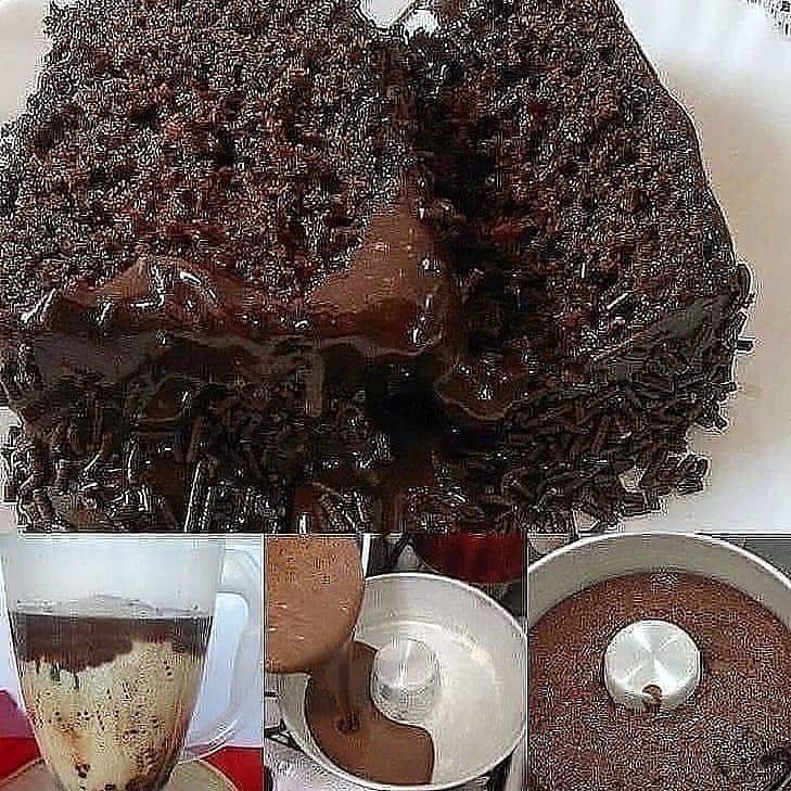 Simple Blender Chocolate Cake with Chocolate Frosting