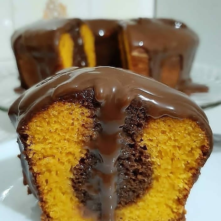 Carrot Cake Swirled with Chocolate