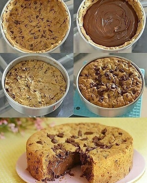 Chocolate Cookie Pie with Nutella Filling