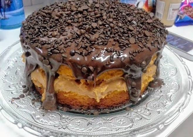 Carrot Cake with Dulce De Leche Chocolate Fudge Topping
