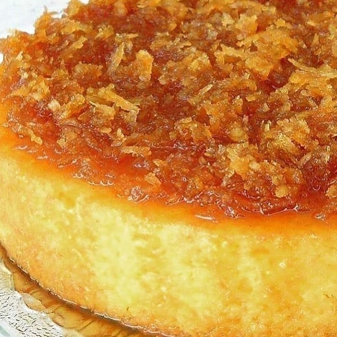 Brazilian Cassava Cake with Coconut Milk